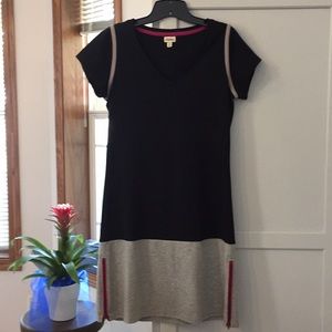 Black and gray t-shirt dress